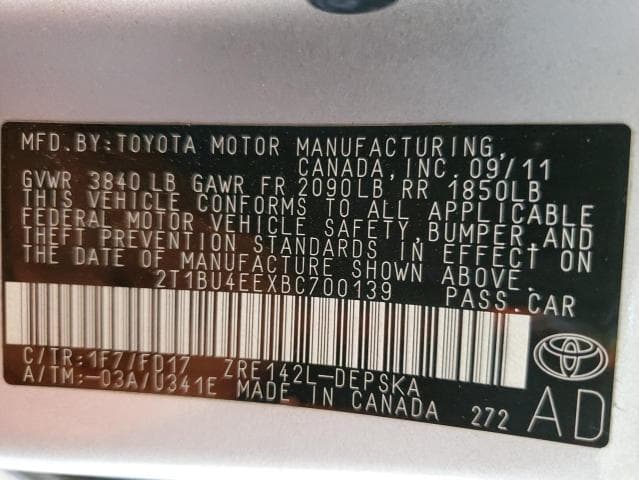 2011 Toyota Corolla Sport thumbnail 5