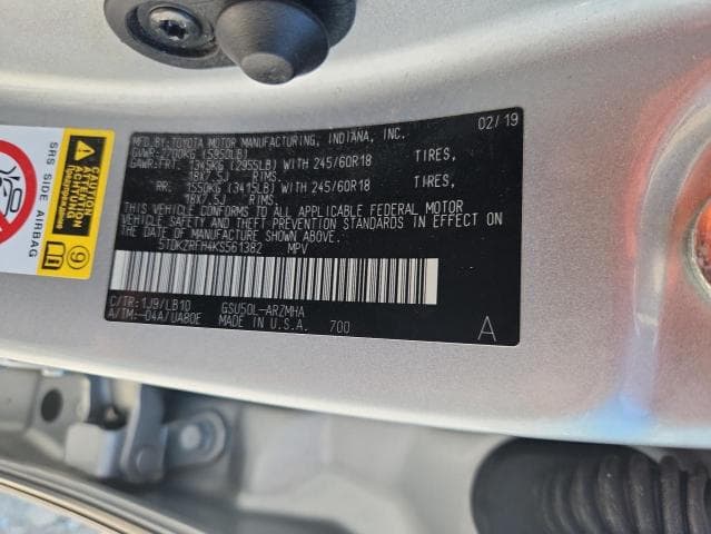 2019 Toyota Highlander XLE thumbnail 5